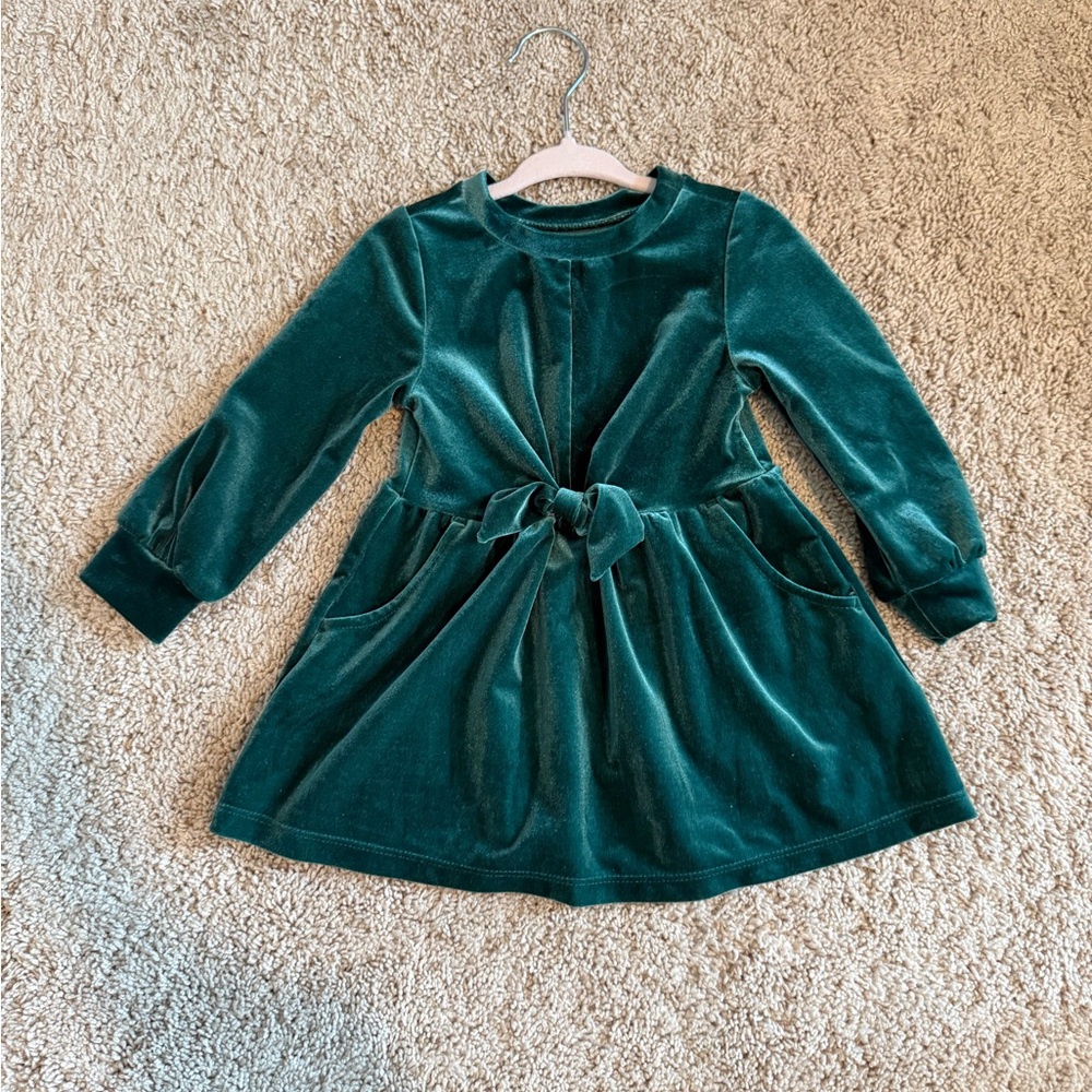 Cat & Jack Green Bishop Sleeve Sundress